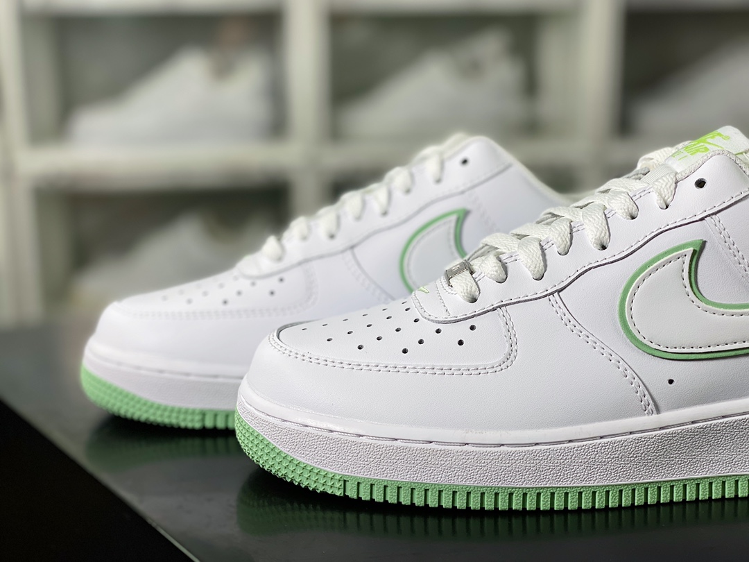 Air Force 1 '07 Low QS”White/Mint” Air Force 1 classic low-top sneakers ”leather white mint green stacked hook” DV0788-105