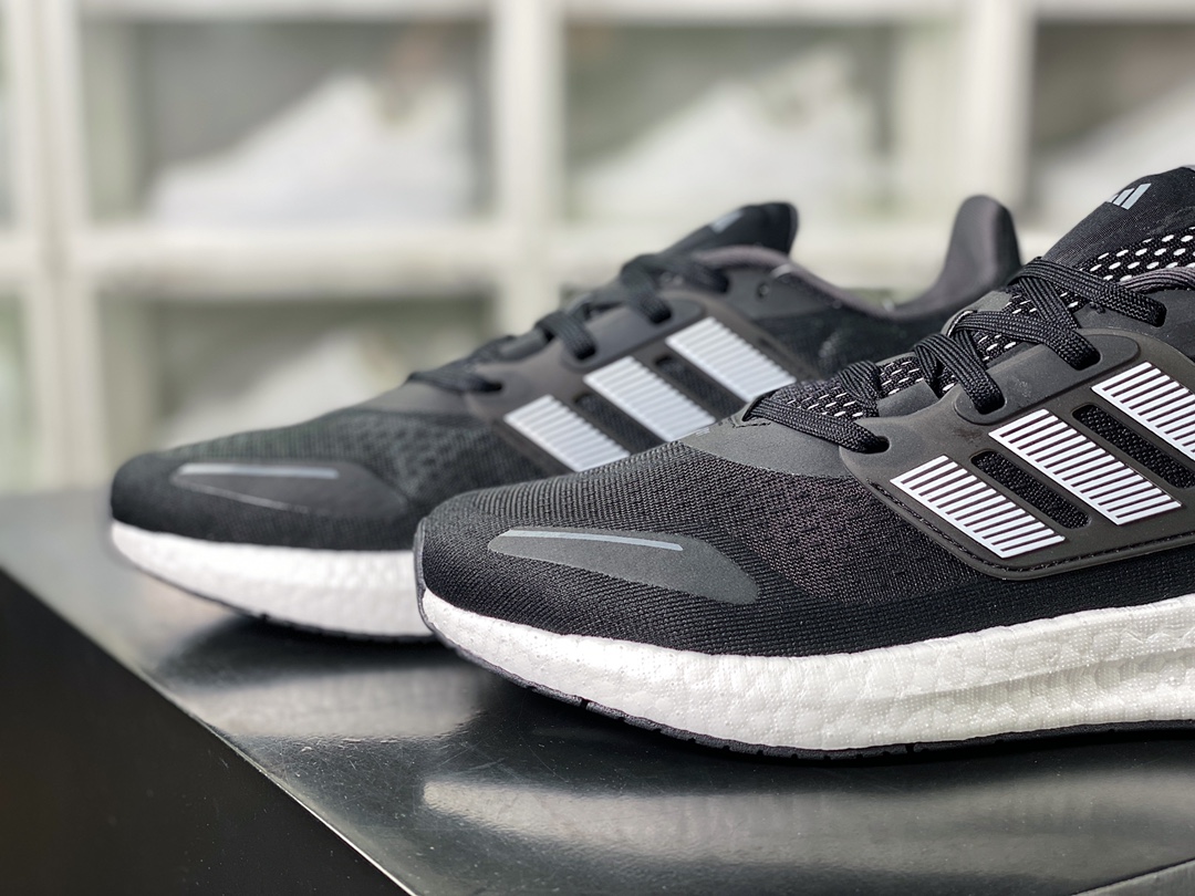 Adidas Pure Boost 22 HEAT.RDY 2022 Thermal Energy Running Shoes ”Breathing Mesh Black and White” HQ3980