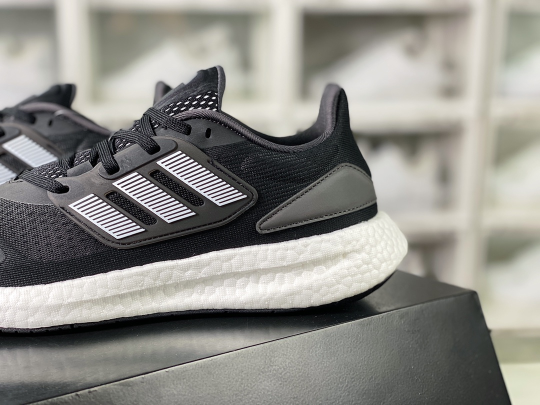 Adidas Pure Boost 22 HEAT.RDY 2022 Thermal Energy Running Shoes ”Breathing Mesh Black and White” HQ3980