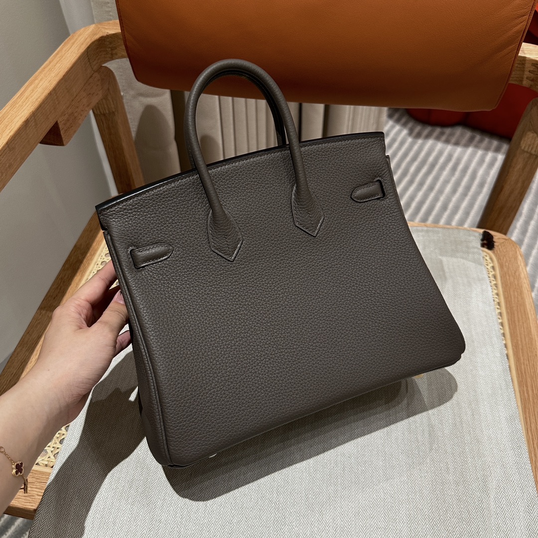 Hermès Birkin25cm, 8F/Etain, togo, gold, all handmade!!