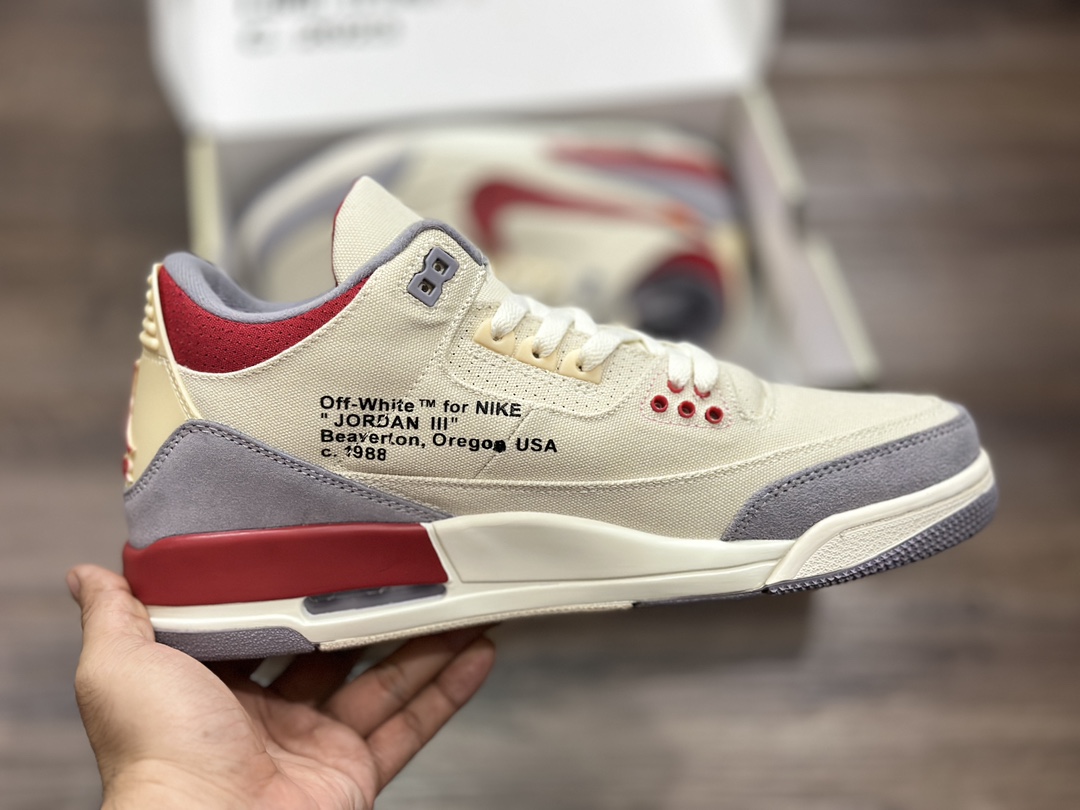 380 Air Jordan 3 Aj3 乔丹3代 off-white联名篮球鞋 DH7139-123