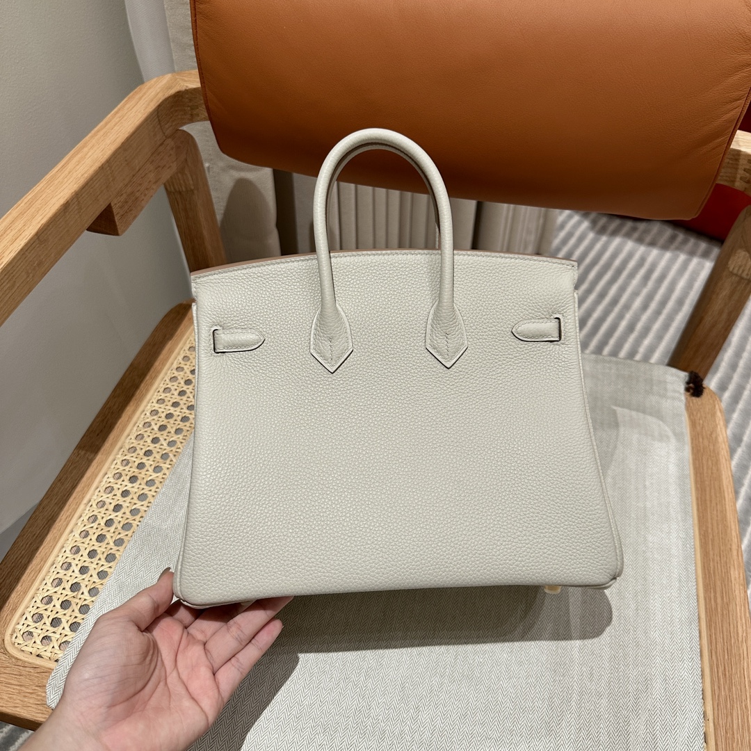 Hermès Birkin25cm, 8L/Beton, togo, gold, all handmade!!