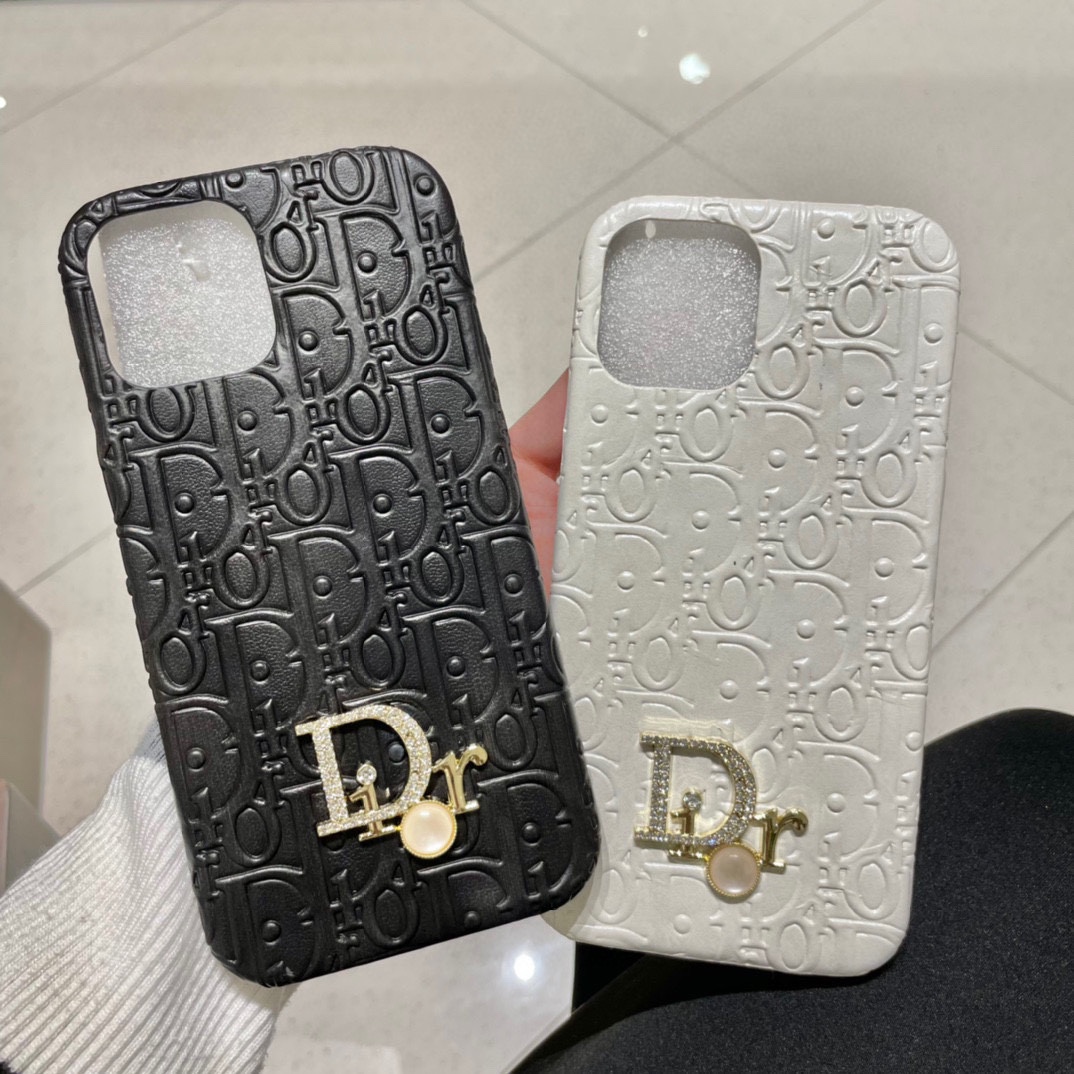 dior迪奥浮雕压花迪奥字母油边手机壳型号iPhone136.1iPhone13Pro6.1iPhone