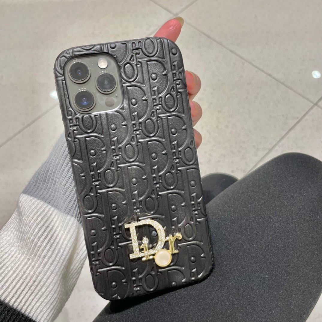 dior迪奥浮雕压花迪奥字母油边手机壳型号iPhone136.1iPhone13Pro6.1iPhone