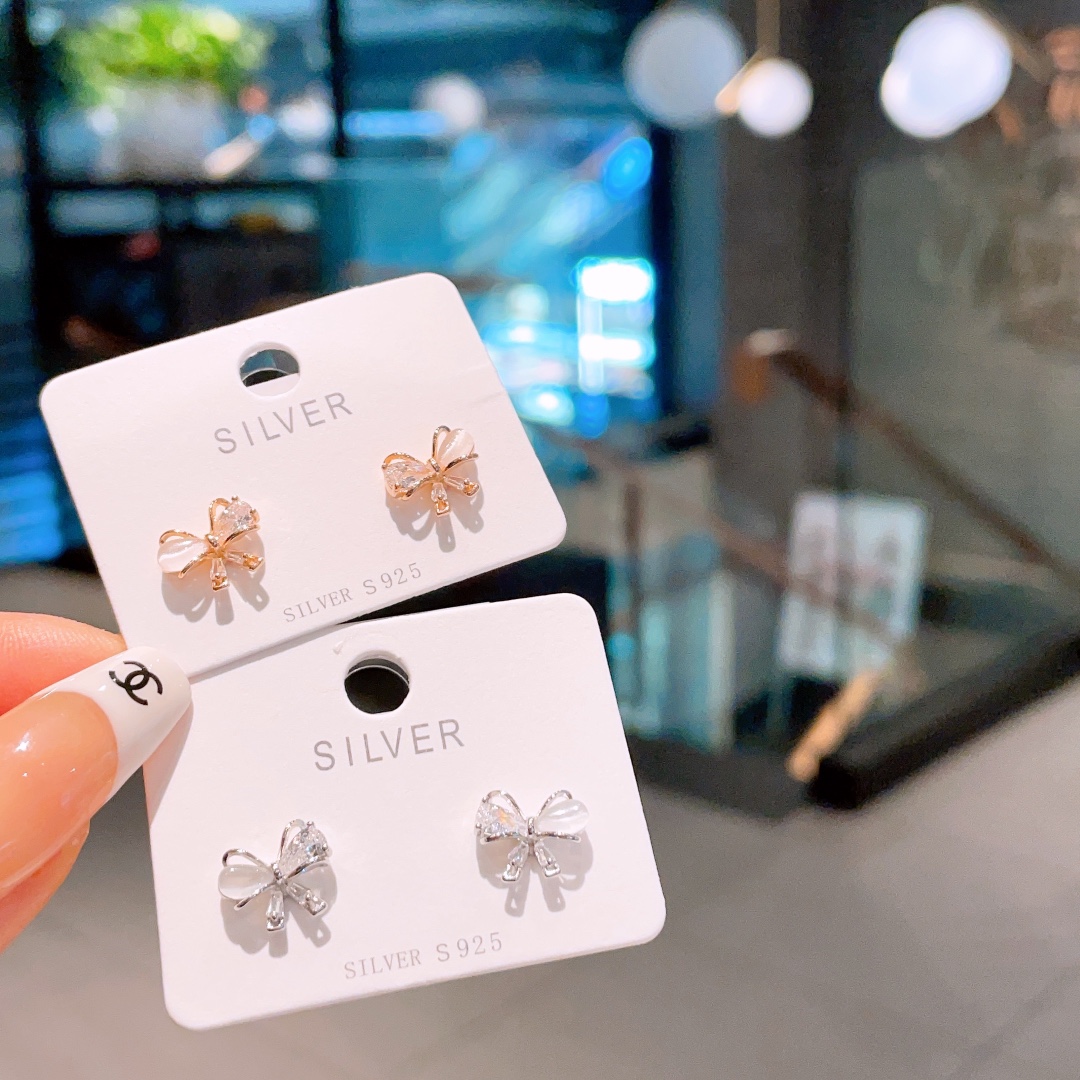 S925 Sterling Silver Earrings Unique Birthday Silver