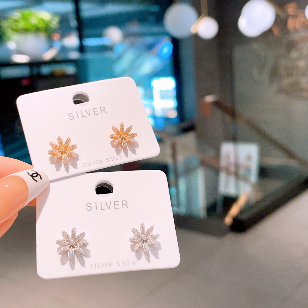 925 Silver Earrings Cute Wedding Favor Gold