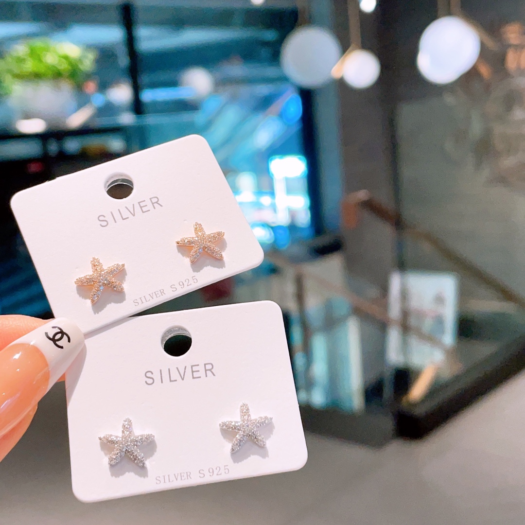 Fine Silver Earrings Gentle Christmas Gold