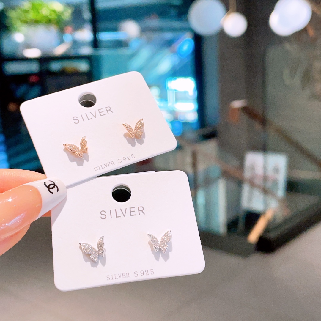 Fine Silver Earrings Dainty Self-love Gold