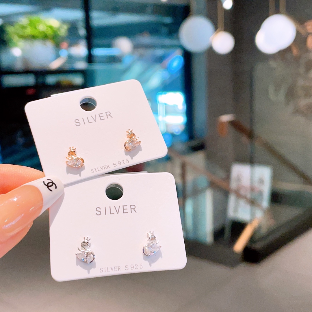 S925 Sterlingsilber Ohrringe Süß & cool Verabredung Gold