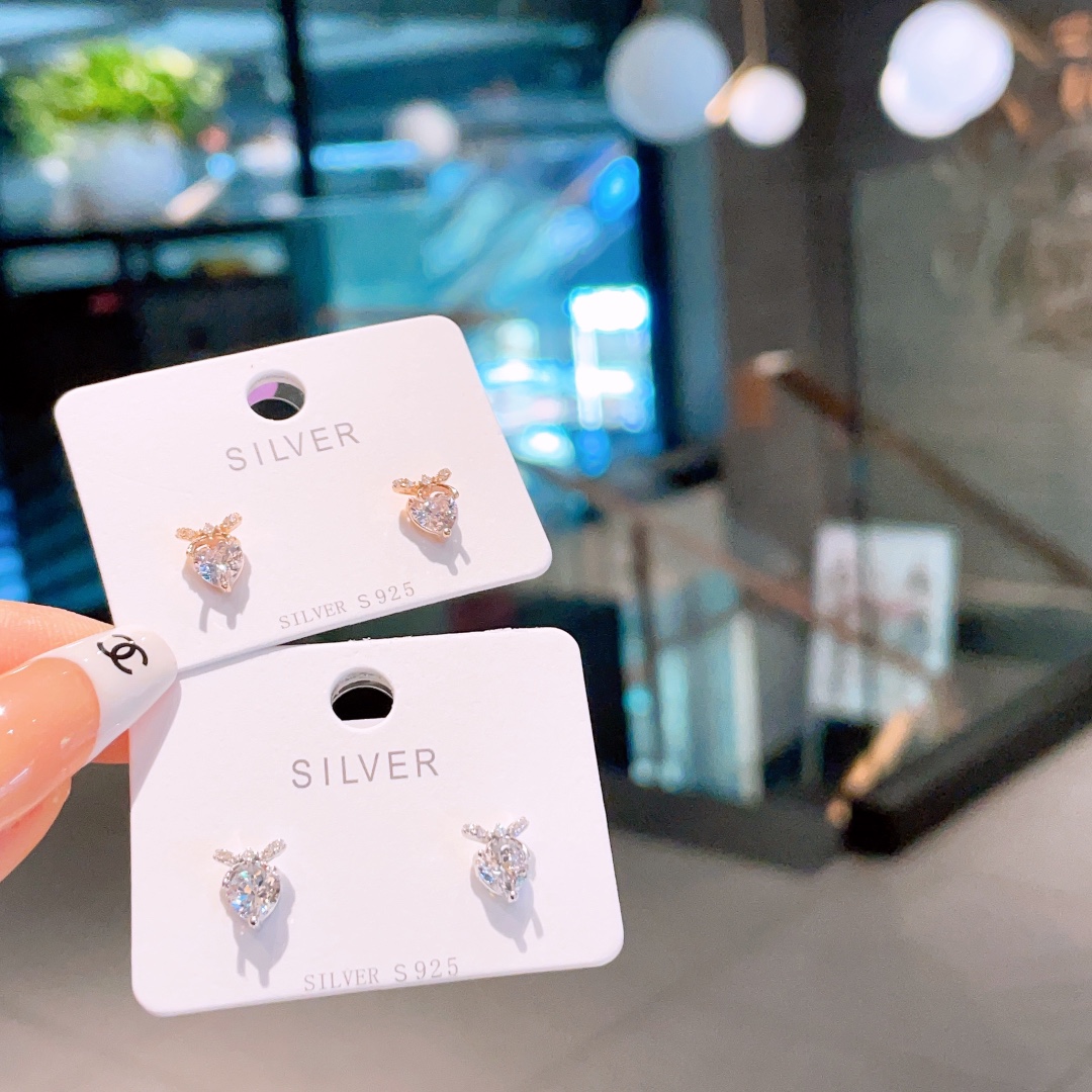 Feinsilber Ohrringe Vintage Hauseinweihung Gold