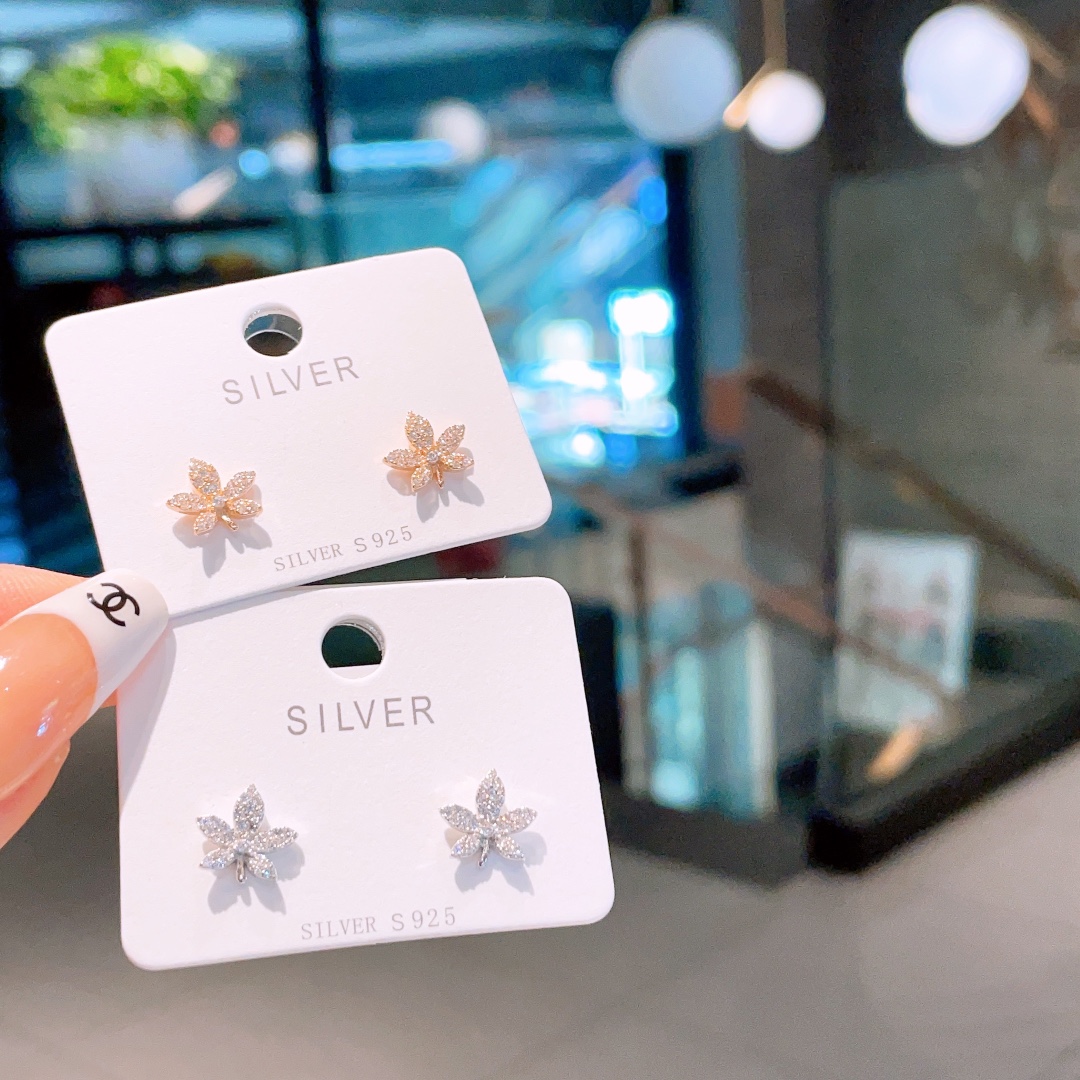 Allergiearmes Silber Ohrringe Schick Arbeitsplatz Gold