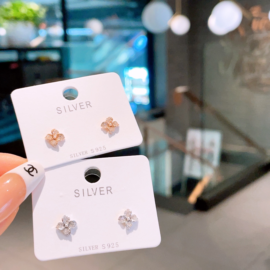 Hypoallergenes Silber Ohrringe Filigran Verlobung Gold