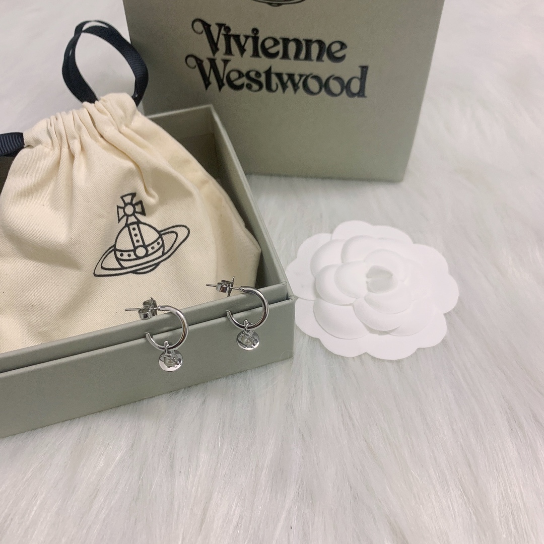 Vivienne Westwood 西太后迷你立体小土星耳环