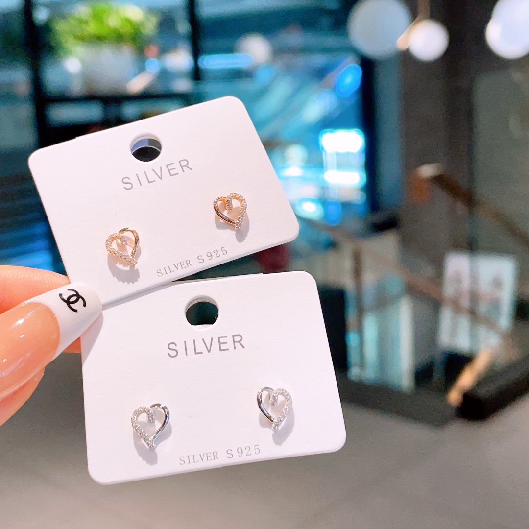 Hypoallergenes Silber Ohrringe Niedlich Bankett Gold