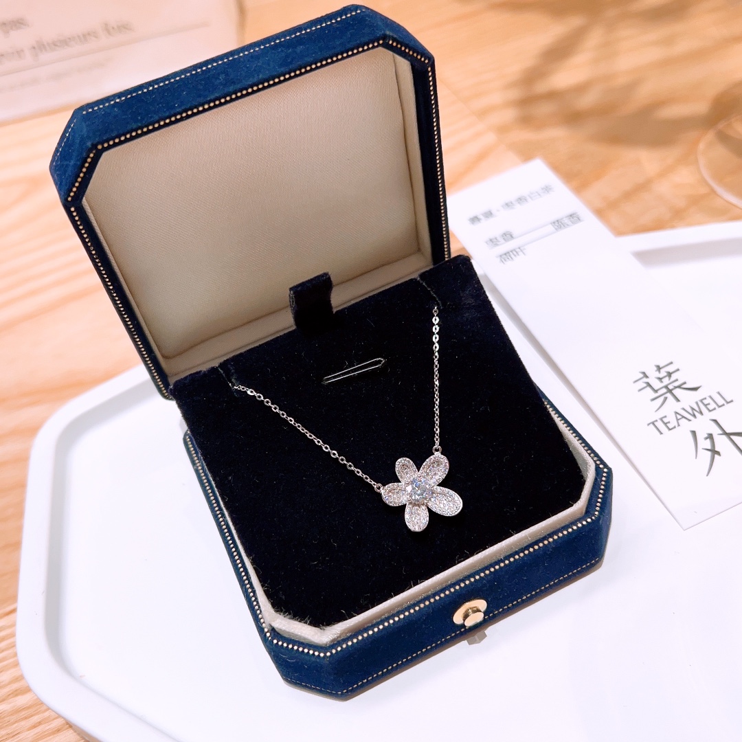 Allergiearmes Silber Moissanit Kette Süß & cool Alltag Silber