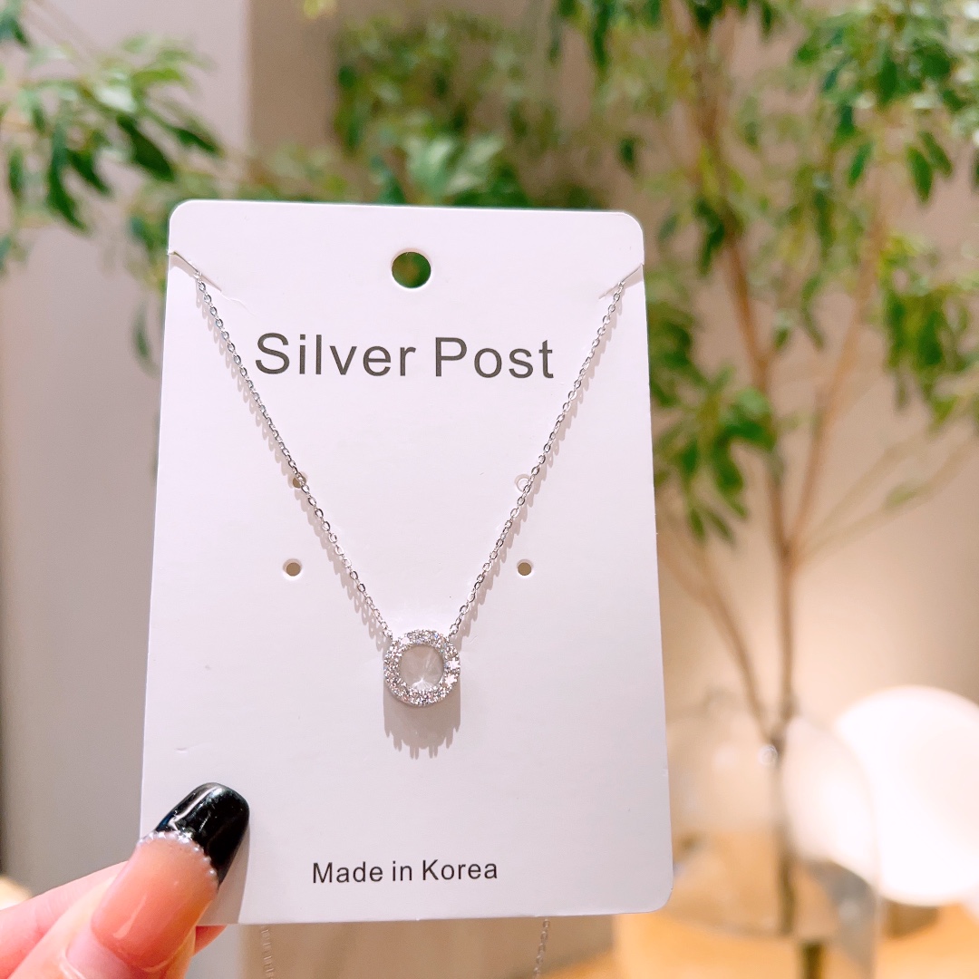 Feinsilber Moissanit Kette Wald Muttertag Silber