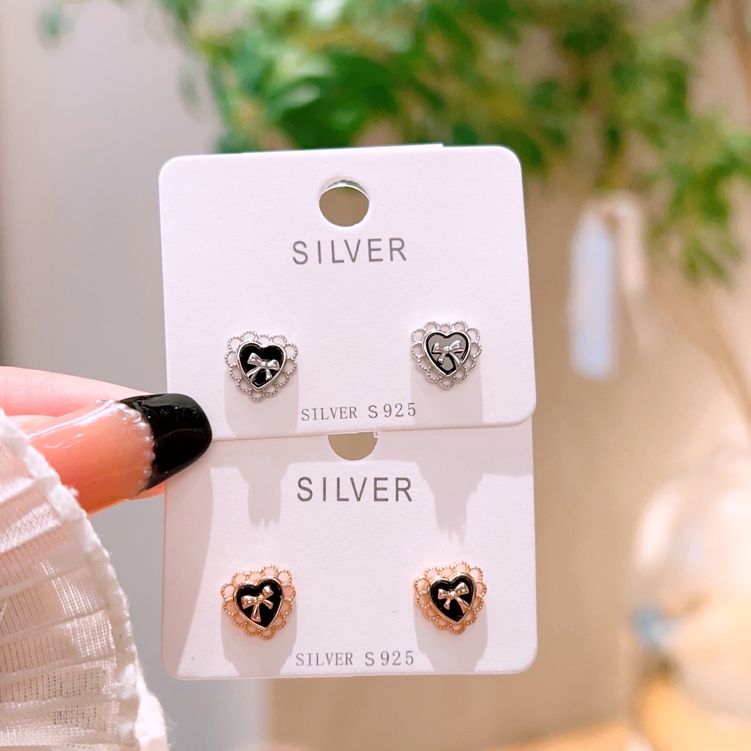 Hochglanzpoliertes Silber Ohrringe Intellektuell Büro Silber