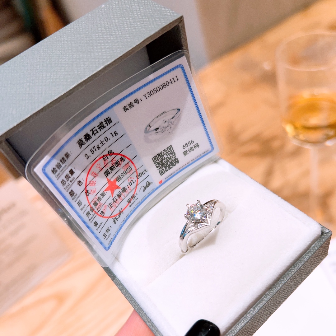 S925 Sterling Silver Moissanite Ring Ultra Minimal Gift for Her Silver