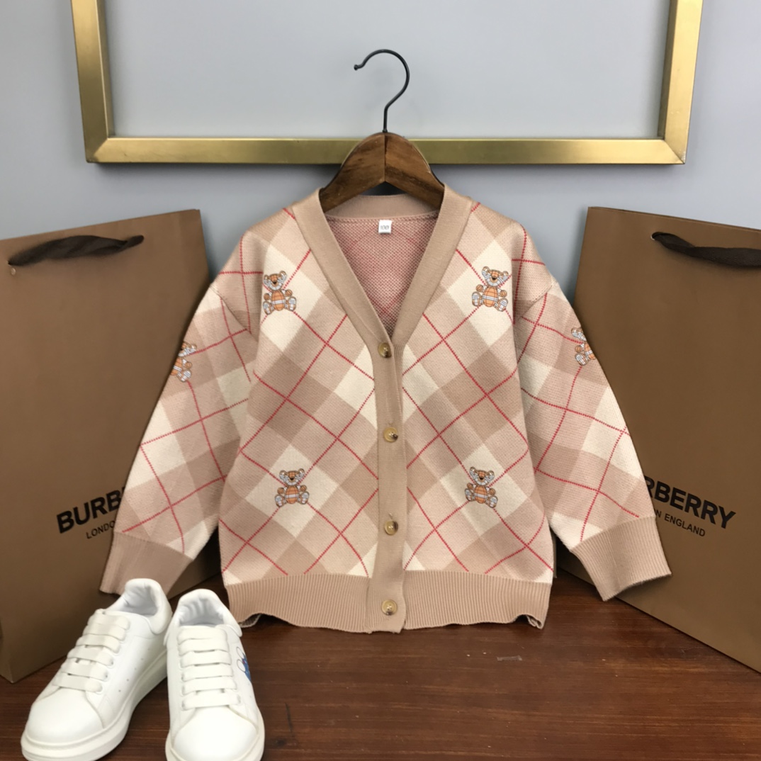 2023 Autumn Fashion: Teddy’s Tweedy Wool Jacket for Kids, Sizes 100-160 - 图片 1