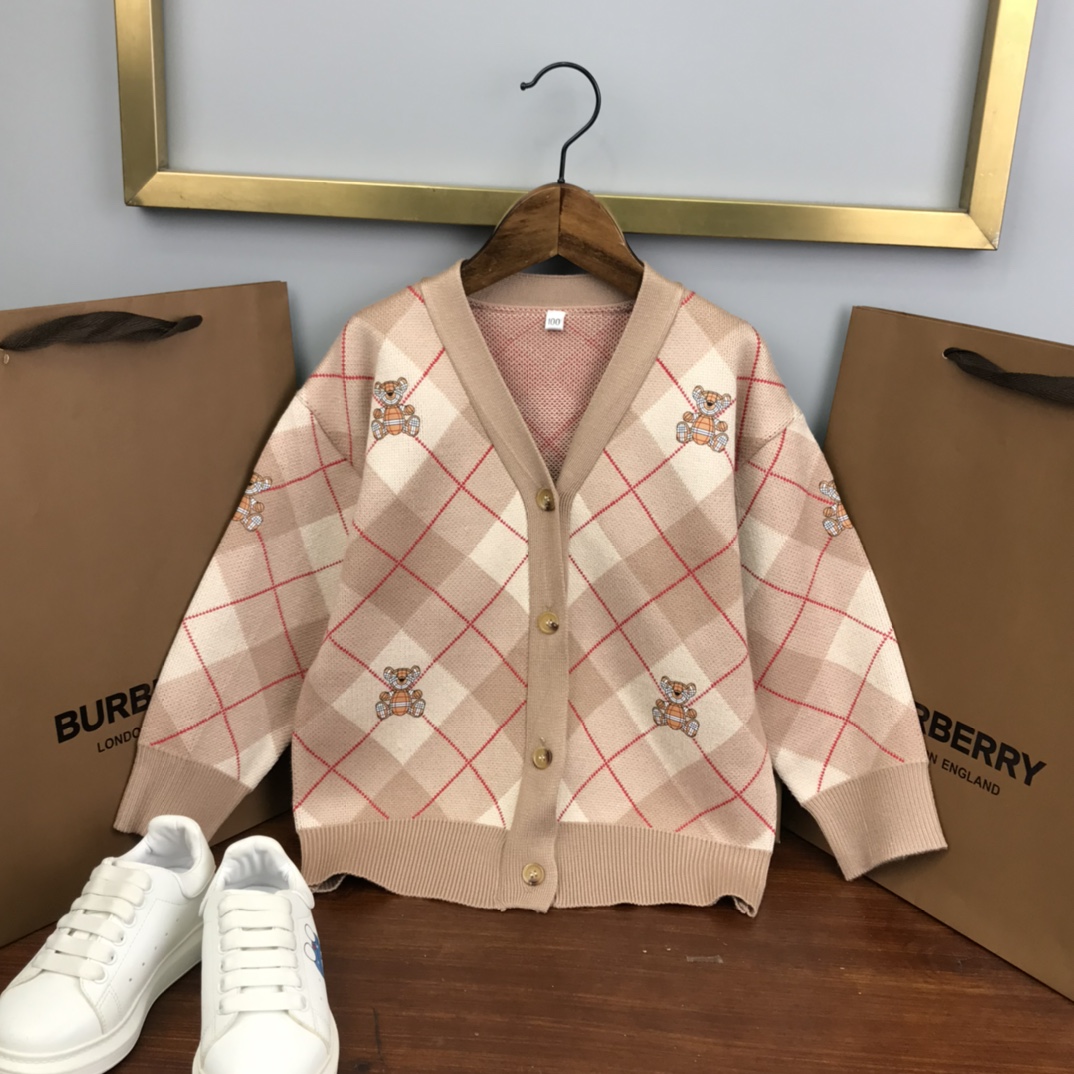 2023 Autumn Fashion: Teddy’s Tweedy Wool Jacket for Kids, Sizes 100-160 - 图片 2