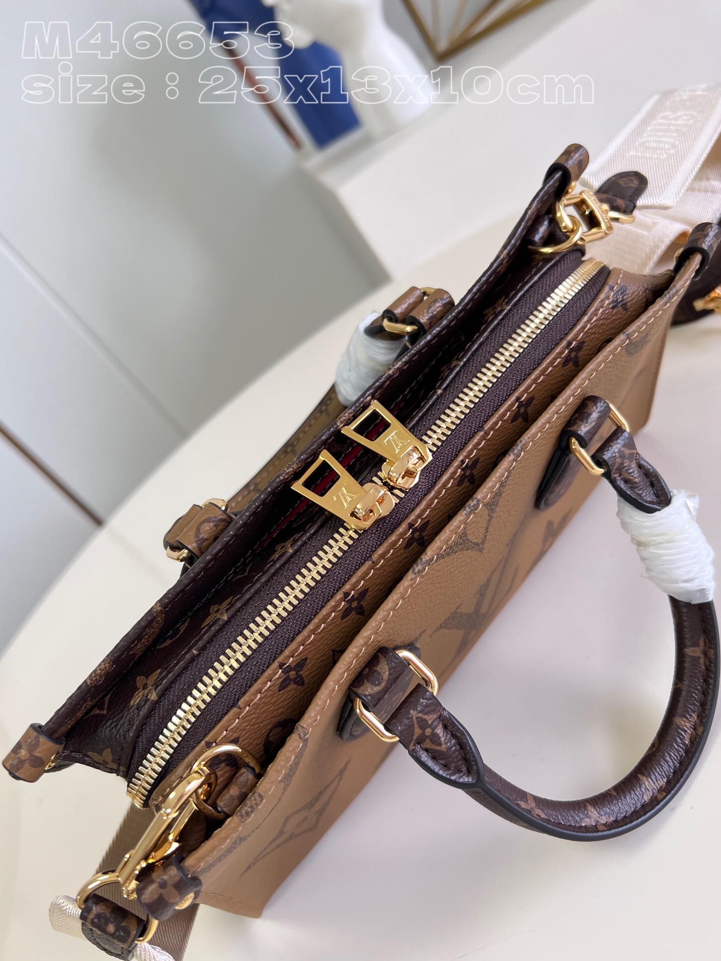 顶级原单M46653本款OnTheGo托特包融合GiantMonogram和MonogramRevers