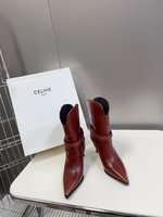 Buy The Best Replica
 Celine Short Boots Gold Hardware Cowhide Fetal Genuine Leather Fall Collection