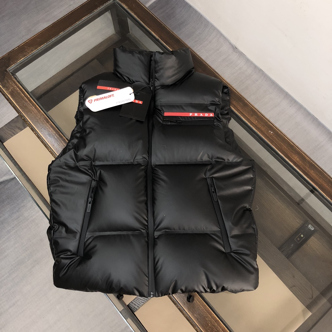 Prada Clothing Tank Top Waistcoat Black Unisex Fall/Winter Collection