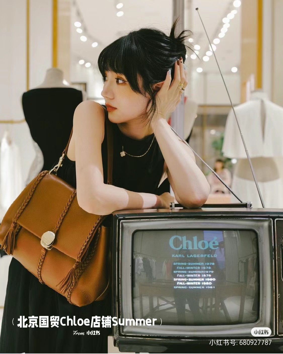 Chloé Brown Large #Retro Art Style 221