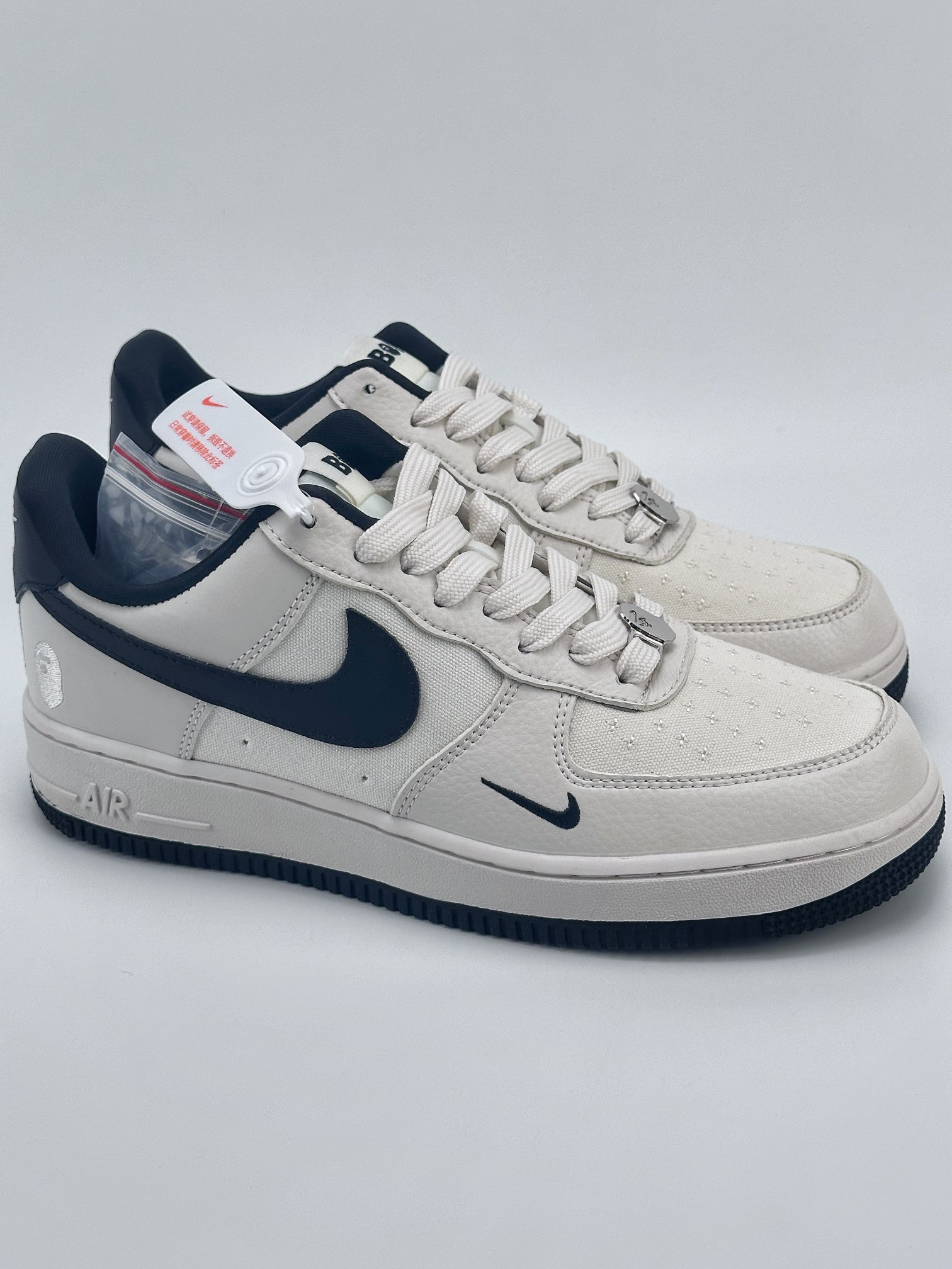 Nike Air Force 1 Low 07 BAPE patchwork beige black BS9055-746