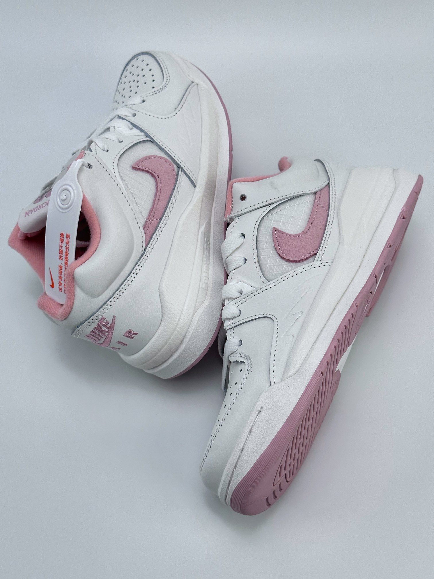 Nike Jordan Stadium 90 White and Pink Basketball Shoes FB2269-106