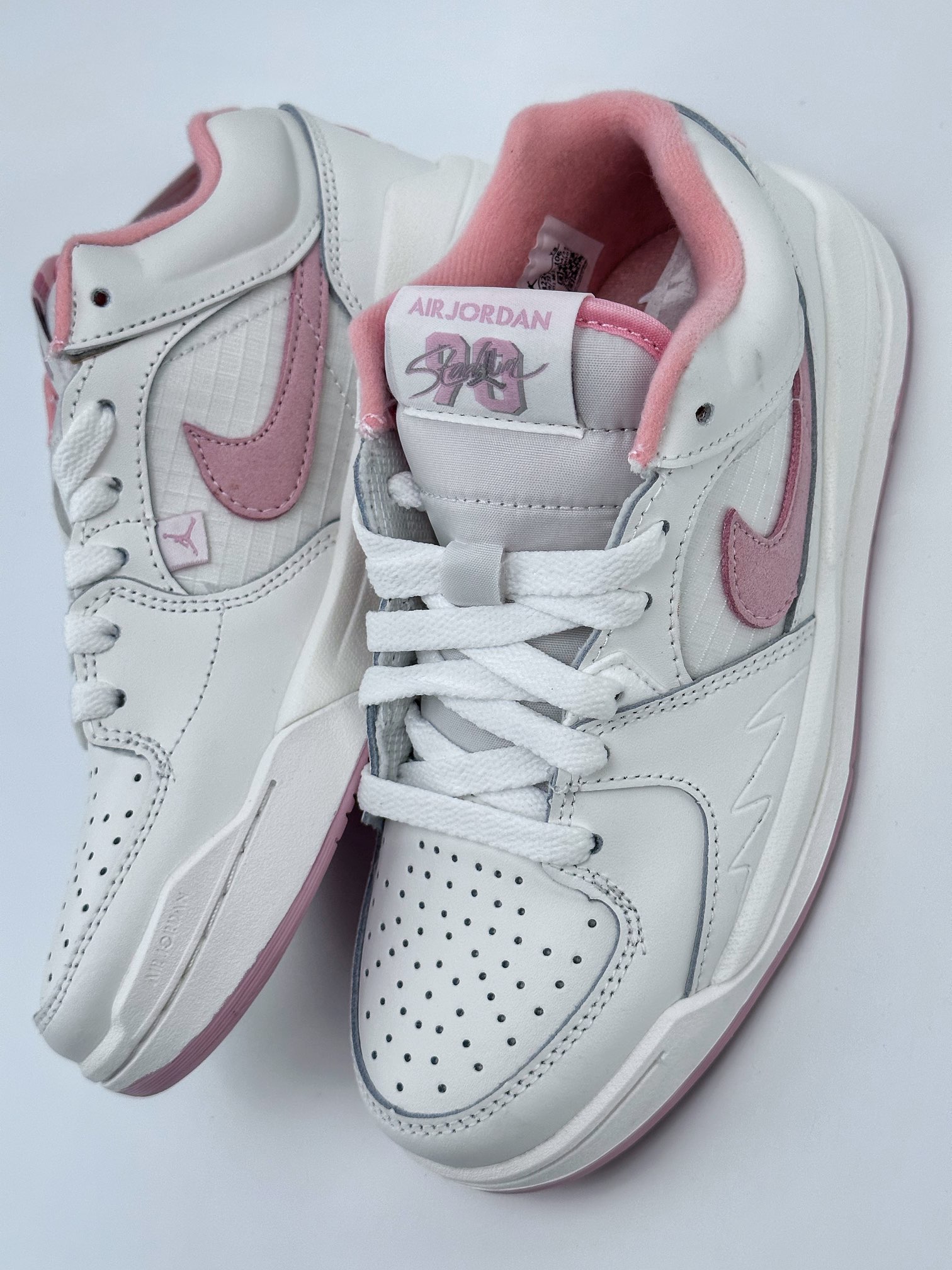 Nike Jordan Stadium 90 White and Pink Basketball Shoes FB2269-106