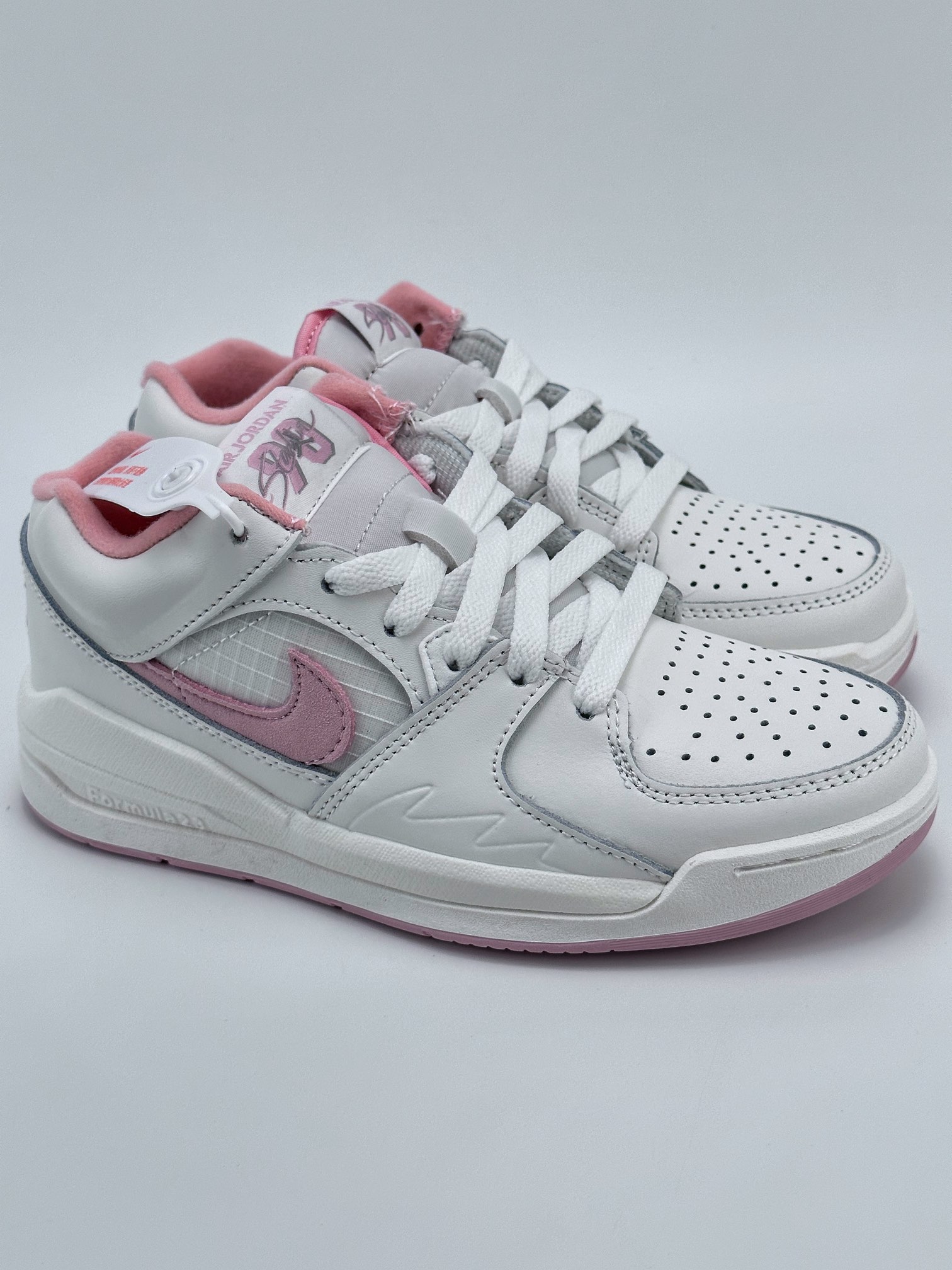 Nike Jordan Stadium 90 White and Pink Basketball Shoes FB2269-106