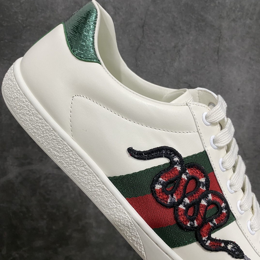 [Purely made in Dongguan] Gucci white shoes series classic snake comes with original shoe tongue imitation wear environmentally friendly paper pad