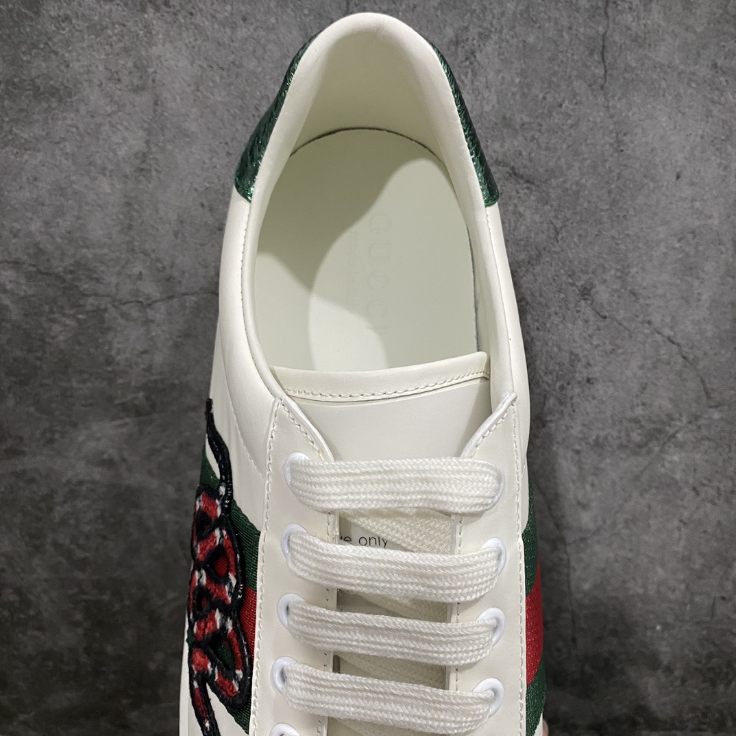 [Purely made in Dongguan] Gucci white shoes series classic snake comes with original shoe tongue imitation wear environmentally friendly paper pad