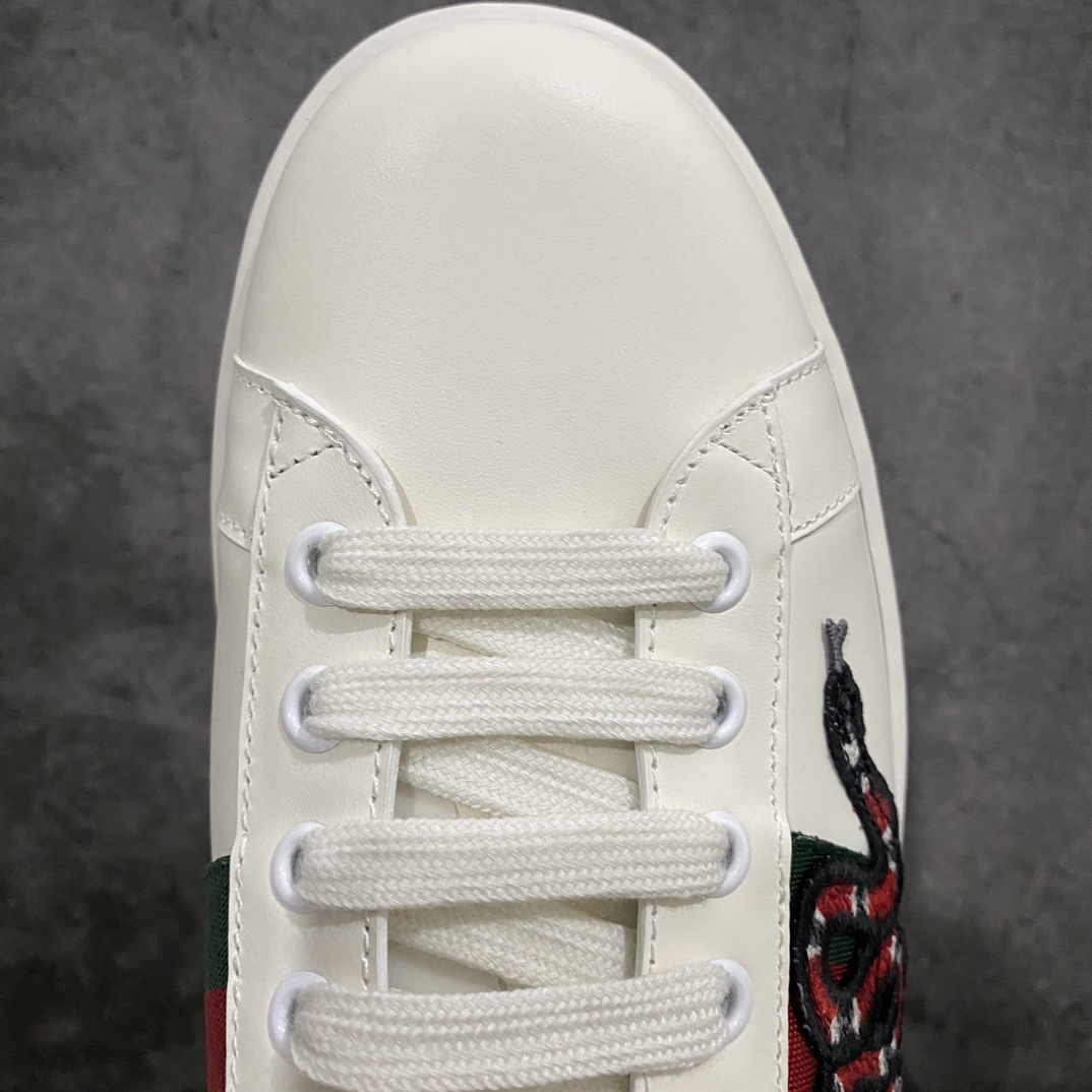 [Purely made in Dongguan] Gucci white shoes series classic snake comes with original shoe tongue imitation wear environmentally friendly paper pad