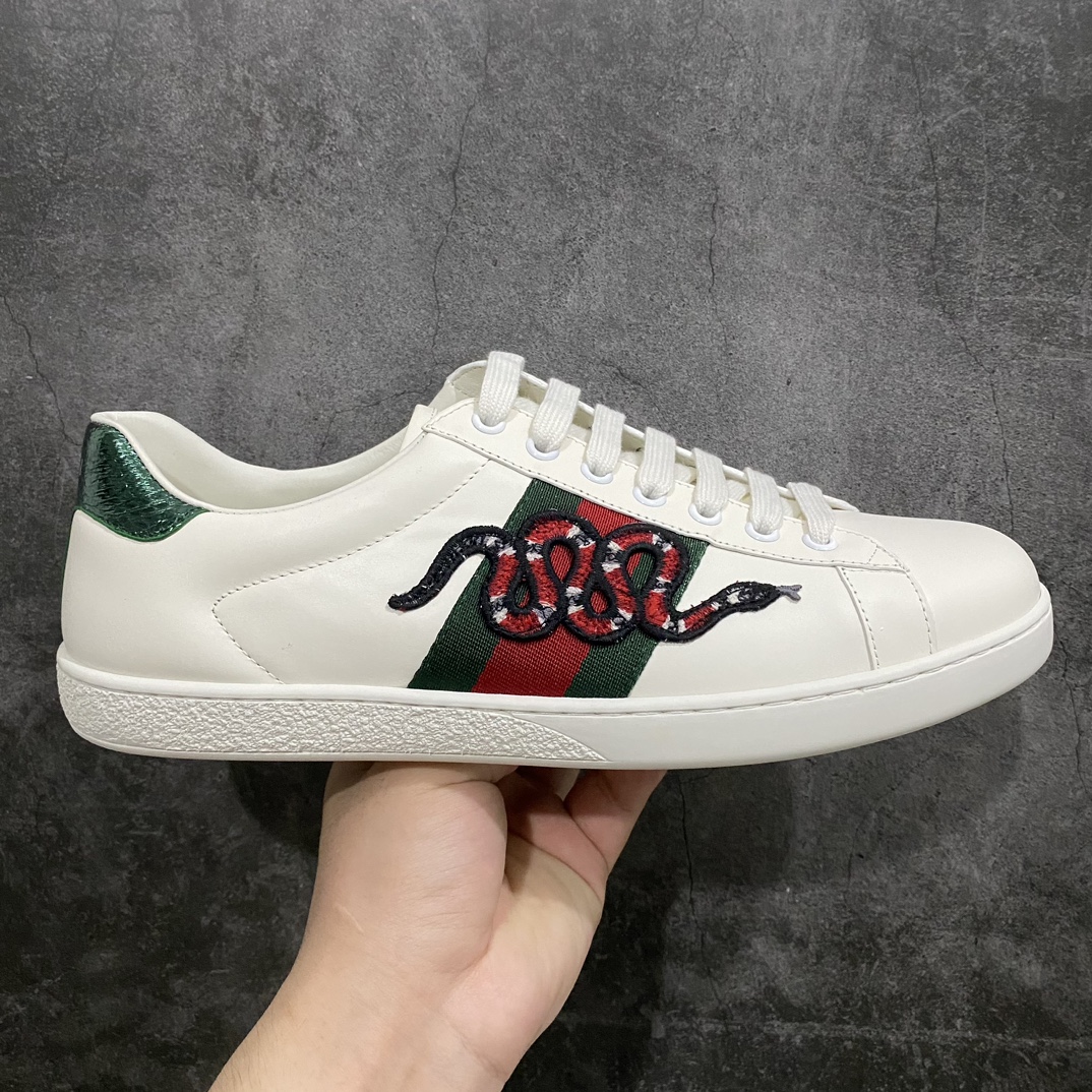 [Purely made in Dongguan] Gucci white shoes series classic snake comes with original shoe tongue imitation wear environmentally friendly paper pad