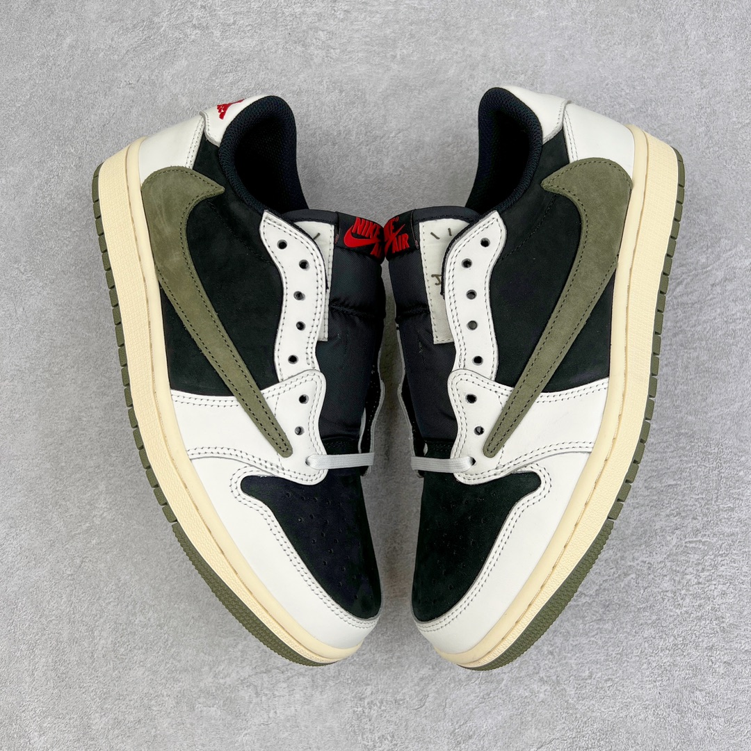 图片[3]-＃LJ渠道版 Travis Scott x Air Jordan AJ1 Low OG SP TS联名白黑绿倒钩低帮 DZ4137-106 原盒原配 原厂拉帮工艺 针距密度一致 全新升级网板中底 原楦原纸板开发 后跟弧度收口自然不对折 极致一眼正品既视感 原厂皮料 进口玻璃冲刀皮料裁剪零毛边 承诺百分百一致原鞋 全鞋电脑针车工艺 鞋面清洁度最高QC检验标准 控制溢胶 原厂电绣工艺 鞋标鞋盒、防尘纸 均采购来自原厂 尺码：36 36.5 37.5 38 38.5 39 40 40.5 41 42 42.5 43 44 44.5 45 46 47.5-选品中心