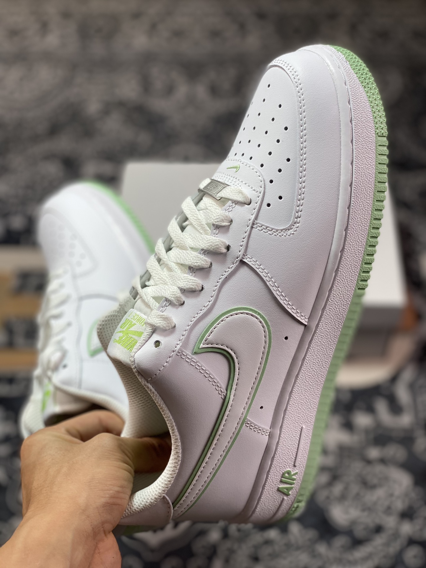 Nike Air Force 1 '07 Low QS”White/Mint” Air Force 1 classic low-top sneakers ”leather white mint green stacked hook” DV0788-105