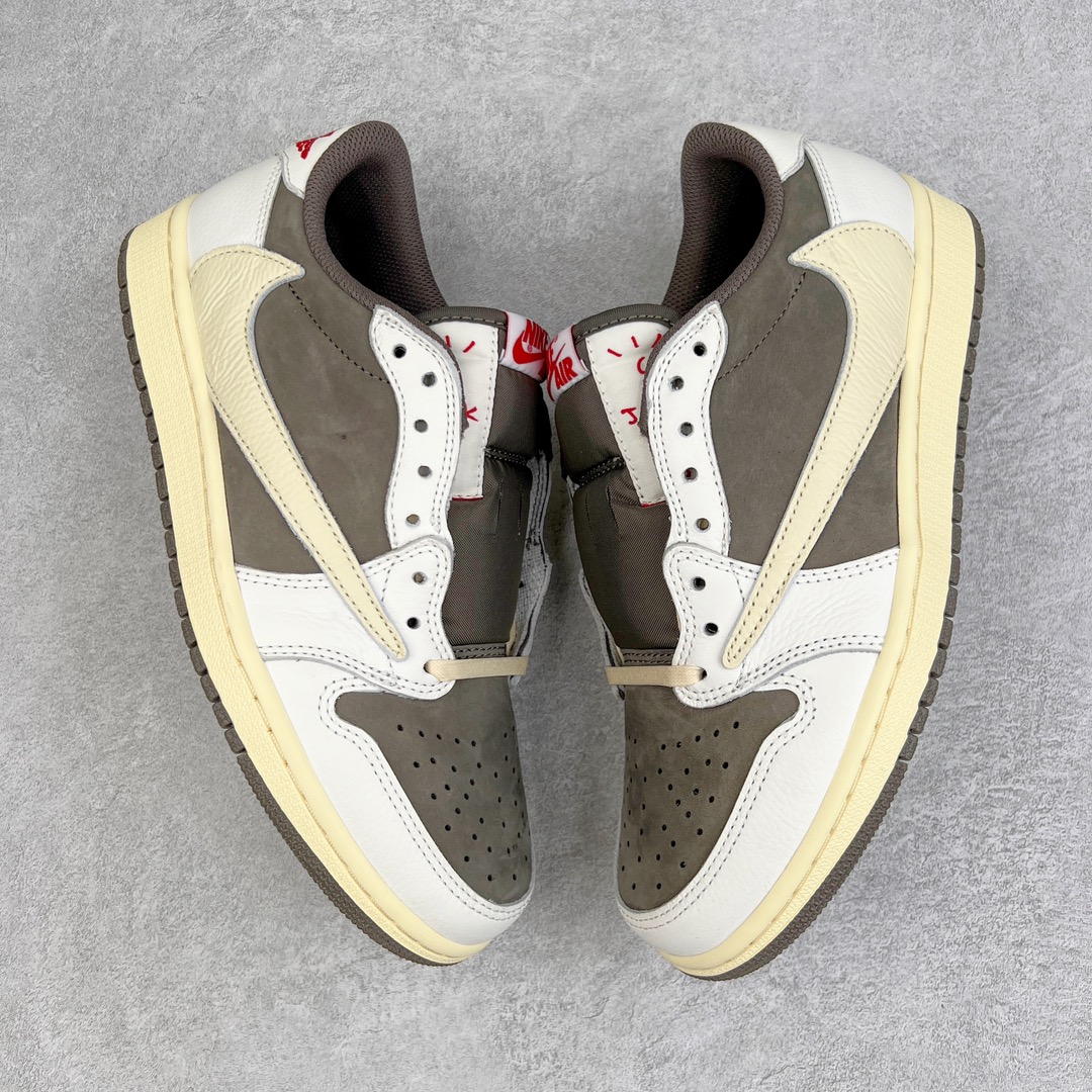 图片[3]-＃LJ渠道版 Travis Scott x Air Jordan AJ1 Low OG SP TS联名白棕倒钩低帮 DM7866-162 原盒原配 原厂拉帮工艺 针距密度一致 全新升级网板中底 原楦原纸板开发 后跟弧度收口自然不对折 极致一眼正品既视感 原厂皮料 进口玻璃冲刀皮料裁剪零毛边 承诺百分百一致原鞋 全鞋电脑针车工艺 鞋面清洁度最高QC检验标准 控制溢胶 原厂电绣工艺 鞋标鞋盒、防尘纸 均采购来自原厂 尺码：36 36.5 37.5 38 38.5 39 40 40.5 41 42 42.5 43 44 44.5 45 46 47.5-选品中心