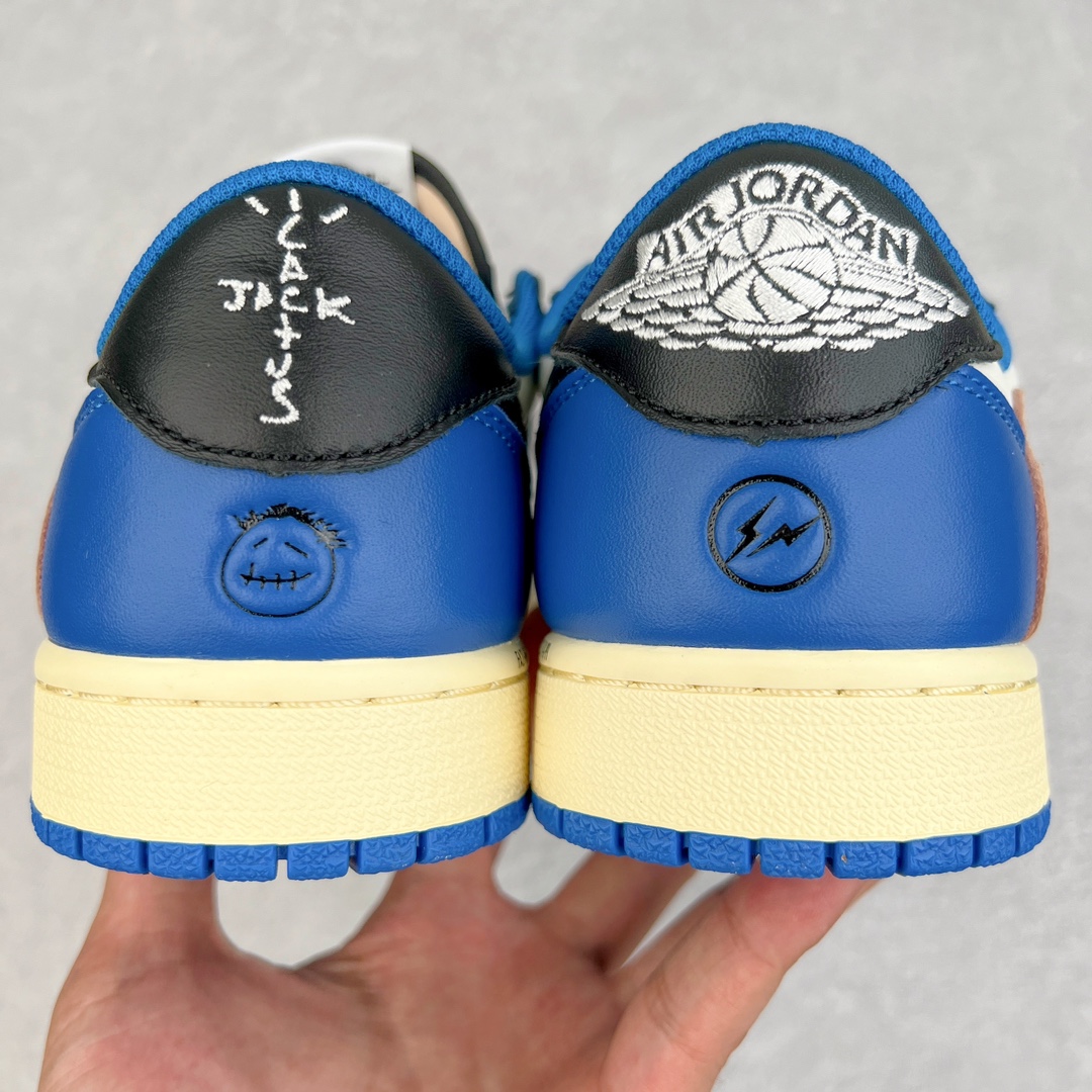 图片[8]-＃LJ渠道版 Travis Scott x Fragment x Air Jordan AJ1 Low OG SP 三方联名闪电倒钩低帮 DM7866-140 原盒原配 原厂拉帮工艺 针距密度一致 全新升级网板中底 原楦原纸板开发 后跟弧度收口自然不对折 极致一眼正品既视感 原厂皮料 进口玻璃冲刀皮料裁剪零毛边 承诺百分百一致原鞋 全鞋电脑针车工艺 鞋面清洁度最高QC检验标准 控制溢胶 原厂电绣工艺 鞋标鞋盒、防尘纸 均采购来自原厂 尺码：36 36.5 37.5 38 38.5 39 40 40.5 41 42 42.5 43 44 44.5 45 46 47.5-选品中心