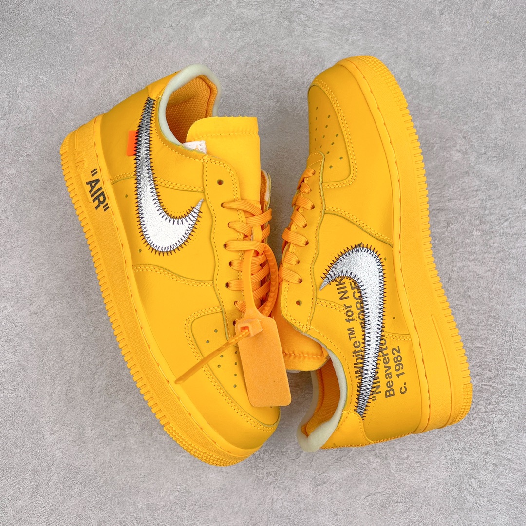 图片[3]-零售💰230 ＃LJ渠道版福利‼Off-White x NK Air Force 1 \”Lemonade\” 空军一号 OW联名黄色艺术馆 DD1876-700 全套原‮原楦‬纸版开发 越南原‮大装‬底 重金采购原厂Prime Asia贝利进口皮料 内侧标语字体三段大小 原厂油墨加持 色泽亮度 高频效果一致 全鞋电脑针车 工整有序 视觉效果满分 原厂拉帮手法 标准四线 密度针距针孔大小控制到位 原装反口里网布海绵 正确卡色网眼大小 原厂港宝加持完美还原灵魂版型 原盒原配从里到外百分百还原 内置Sole气垫 中底白色背胶 SIZE：36 36.5 37.5 38 38.5 39 40 40.5 41 42 42.5 43 44 44.5 45 46 47.5 编码：by2936030-运动鞋