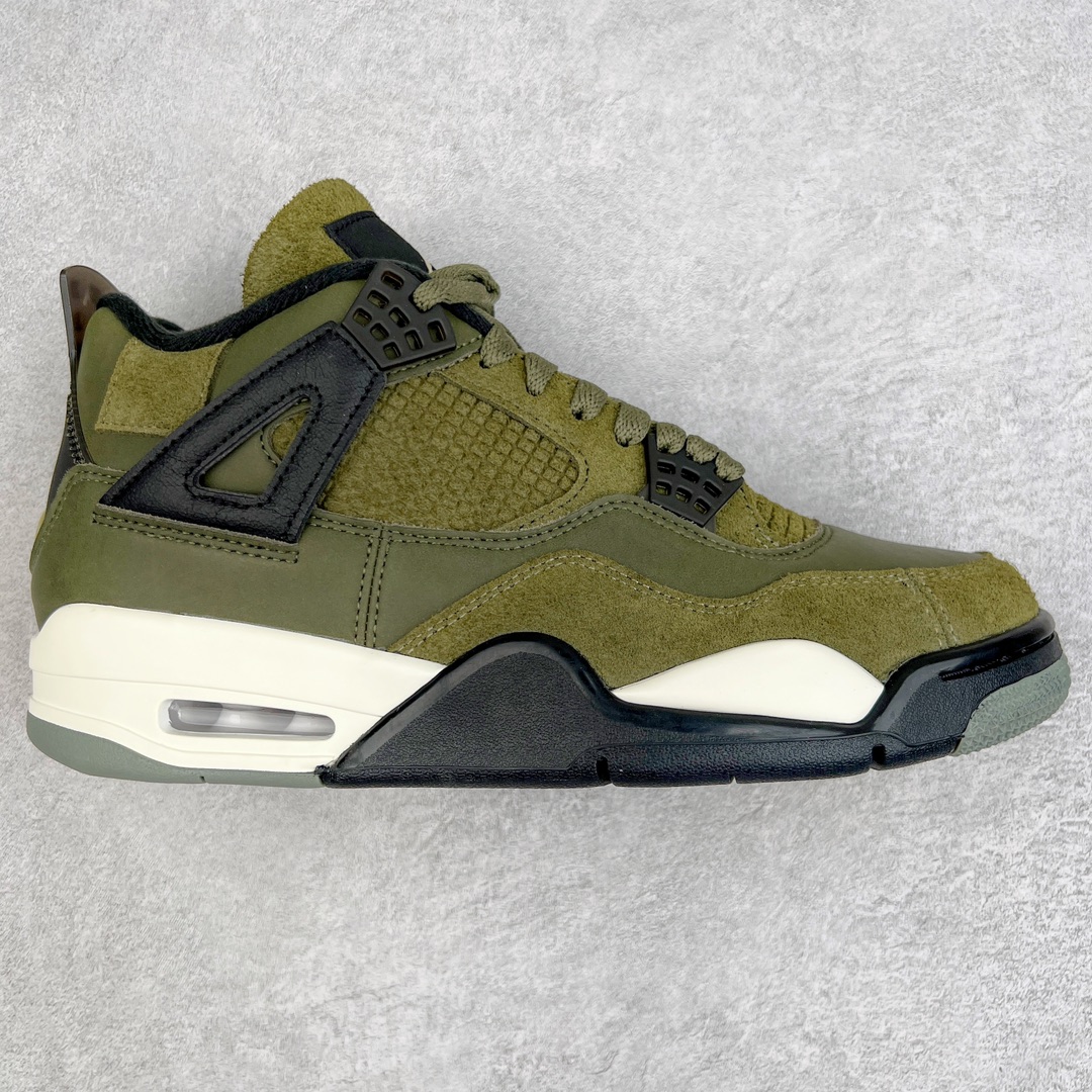 零售💰260 ＃KZ神版福利回馈‼Air Jordan AJ4 Retro \”Olive Canvas\” 军绿色 FB9927-200 全方位可对比原鞋 高频立体麂皮网格 PU鞋垫 纸团支撑物 鞋扣 大面 领口 眼片 四部位皮料均为不同纹理咖色 独家外贸特供尺码含 45.5 49.5 50.5 国内外口碑最好最推荐的产品 市场中端王者 亲自操刀耗时半年巨作 全套原纸板楦头开发 确保原汁原味 完美呈现四代版型 一比一鞋头弧度高度鞋身弧度 此版本只针对中端市场 皮料材质有所更替 其他数据细节工艺流程均保持一致 绝不口嗨 细节品控鞋型随意秒杀市面3XX 4XX 原厂TPU网格鞋带扣 正确内里网布 菱角分明不变形无多余毛边 柔软性质感一致于原鞋 市场唯一原厂鞋扣模具 背面可见隐藏注塑口 原厂织唛标 原厂飞人电绣工艺 尾指中部跳三针 独家绑鞋带手法 印刷中底布 四线拉帮 米色美纹纸贴合固定 进口港宝加持 后跟自然饱满 全鞋荧光划线卡点 追求极致完美 每一双都是工艺品 多重QC质检 超越公司货的品控标准 实实在在的免检产品 尺码：40 40.5 41 42 42.5 43 44 44.5 45 45.5 46 47.5 48.5 49.5 50.5 编码：by2936060-运动鞋