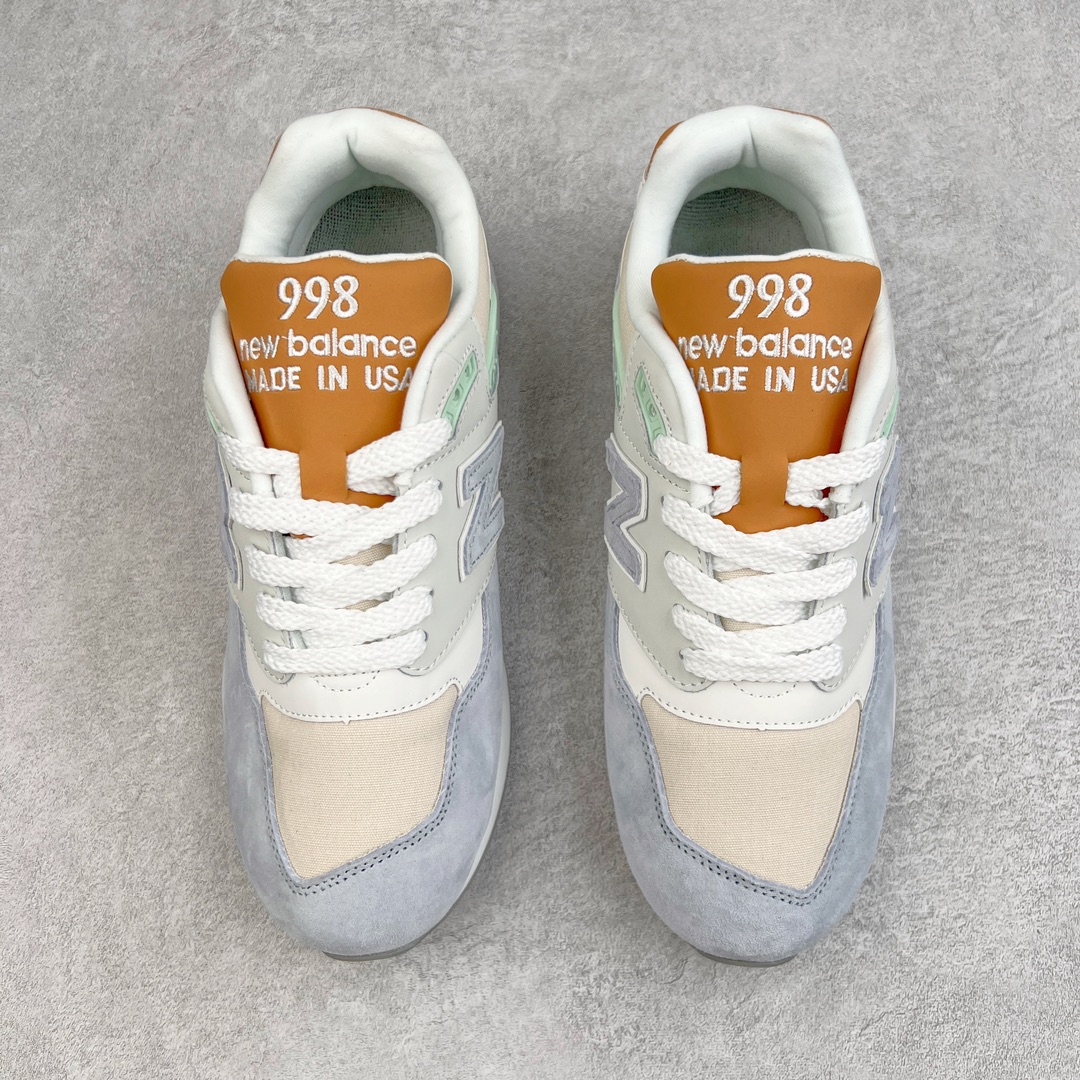 图片[2]-＃K版纯原 New Balance M998 Made in USA NB新百伦高端美产血统系列经典复古休闲运动慢跑鞋 NB998 诞生于 1993 年，作为第一双使用 ABZORB 缓冲材料的鞋款，一经发售就受到大量消费者的热烈追捧，如今已经成为了历久不衰的经典代表鞋款之一。原楦原数据开发版型 以优质面料制成鞋面结构。鞋面采用经典网眼布材质，辅以绒面革覆盖，带来更加清爽舒适的穿着体验。鞋舌上标记的 \\\”998\\\” 字样增强鞋款辨识度的同时，为鞋款注入更多动人细节。鞋款采用 ABZORB 缓冲材料的中底，通过缓冲和压缩阻力相结合来吸收冲击，稳定性高，不易打滑，助你畅享舒适有型的运动体验。采用猪巴革组合网织鞋面材质 后跟嵌入TPU装饰条稳固 升级原装5层独立私模 尺码：36 36.5 37 38 39.5 40 40.5 41.5 42 42.5 43 44 44.5 45-选品中心