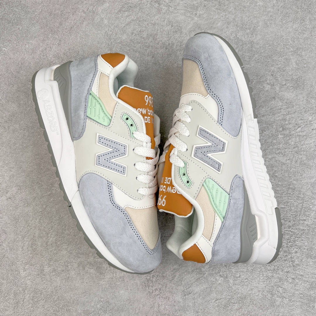 图片[3]-＃K版纯原 New Balance M998 Made in USA NB新百伦高端美产血统系列经典复古休闲运动慢跑鞋 NB998 诞生于 1993 年，作为第一双使用 ABZORB 缓冲材料的鞋款，一经发售就受到大量消费者的热烈追捧，如今已经成为了历久不衰的经典代表鞋款之一。原楦原数据开发版型 以优质面料制成鞋面结构。鞋面采用经典网眼布材质，辅以绒面革覆盖，带来更加清爽舒适的穿着体验。鞋舌上标记的 \\\”998\\\” 字样增强鞋款辨识度的同时，为鞋款注入更多动人细节。鞋款采用 ABZORB 缓冲材料的中底，通过缓冲和压缩阻力相结合来吸收冲击，稳定性高，不易打滑，助你畅享舒适有型的运动体验。采用猪巴革组合网织鞋面材质 后跟嵌入TPU装饰条稳固 升级原装5层独立私模 尺码：36 36.5 37 38 39.5 40 40.5 41.5 42 42.5 43 44 44.5 45-选品中心