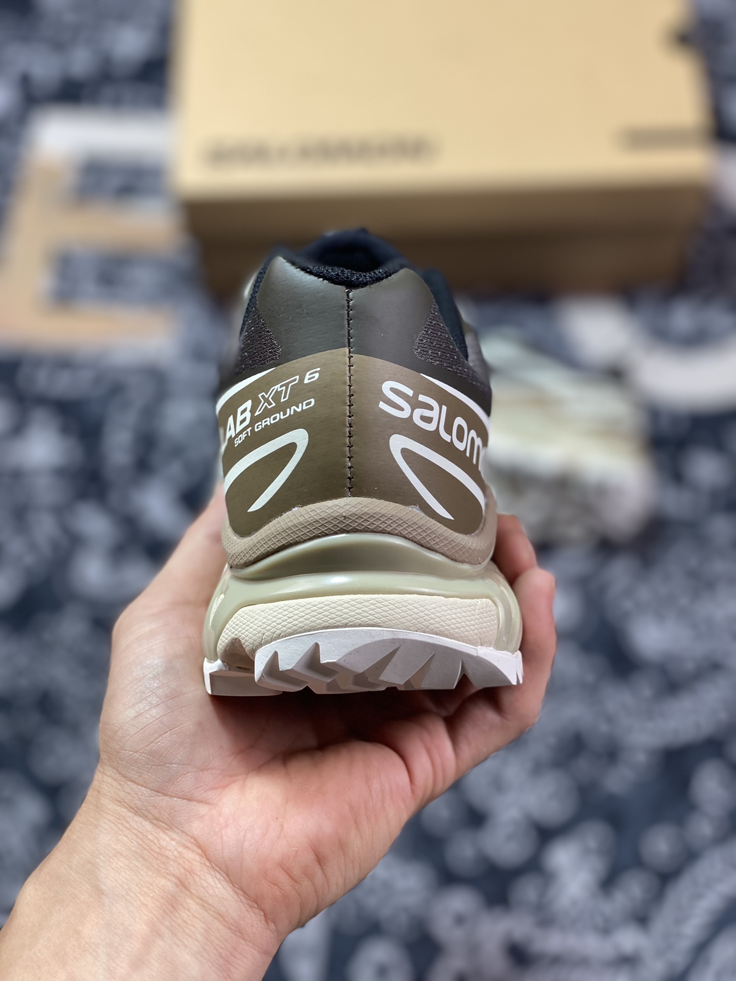 Salomon XT-6 ”Wren Kangaroo” Sky Series Low-top City Sports Shoes ”Earth Brown and White” 413950