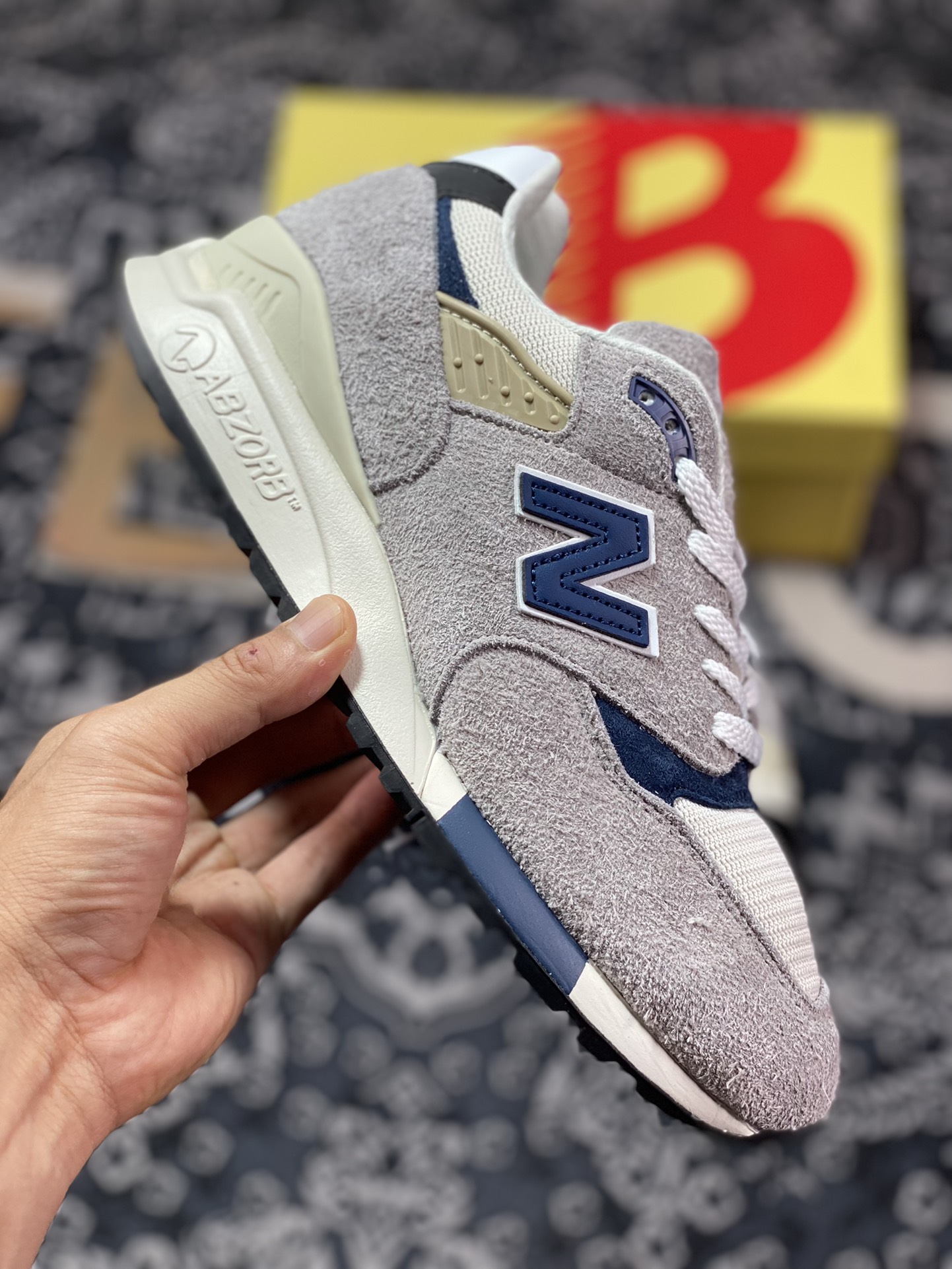 NBNew Balance M998 Made in USA High-end American-made jogging shoes ”Original Gray Navy Blue Oxidation” U998TA