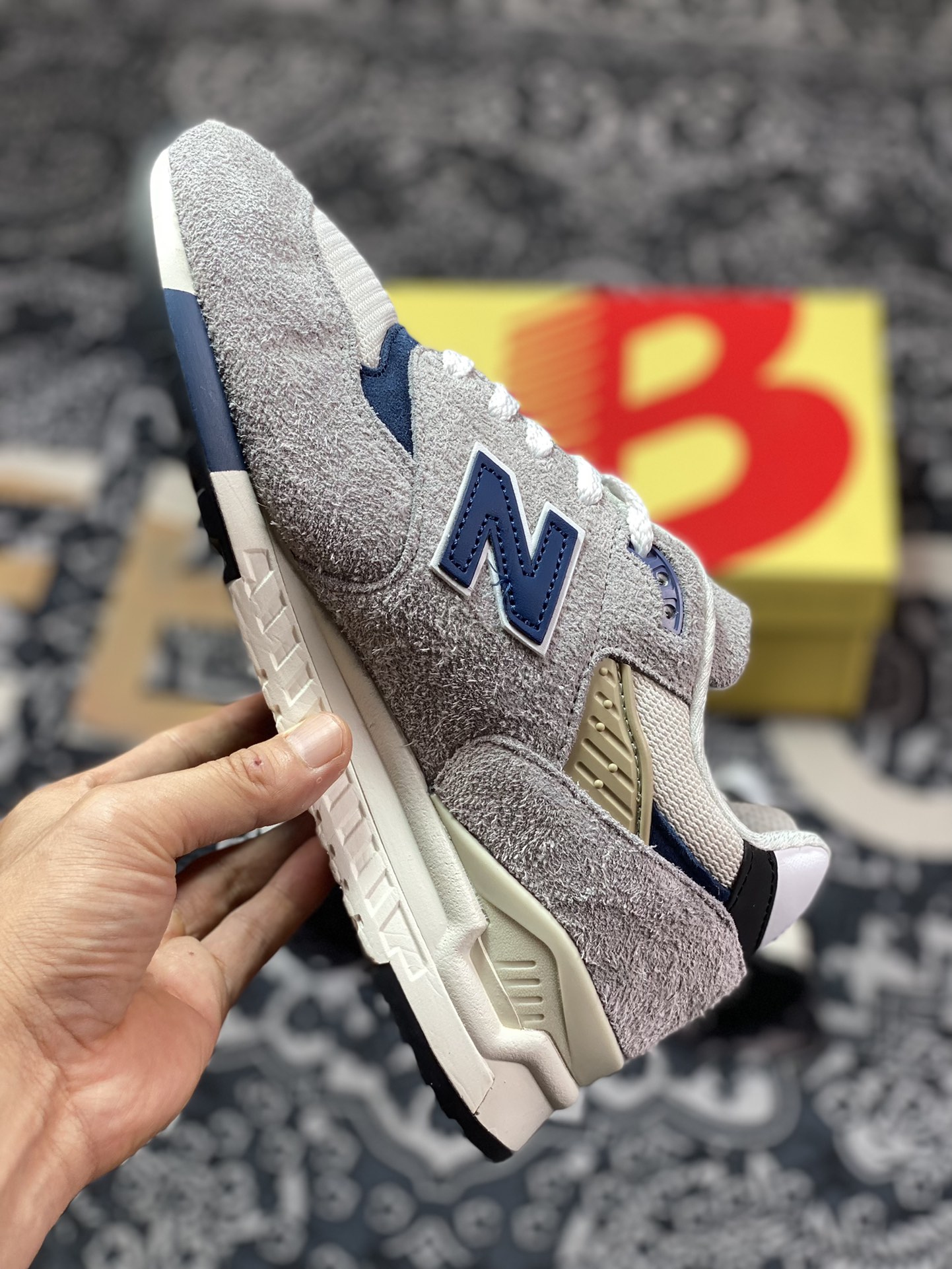 NBNew Balance M998 Made in USA High-end American-made jogging shoes ”Original Gray Navy Blue Oxidation” U998TA