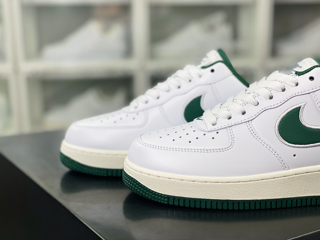 200 Air Force 1’07 Low”White Green”空军一号板鞋“皮革白森林绿电绣钩子”FV0392-100