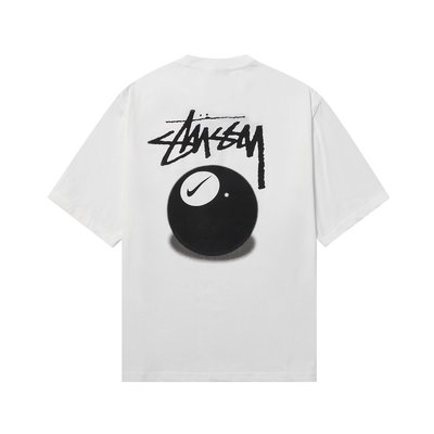 Stussy Clothing T-Shirt Black White Printing Unisex Cotton Short Sleeve