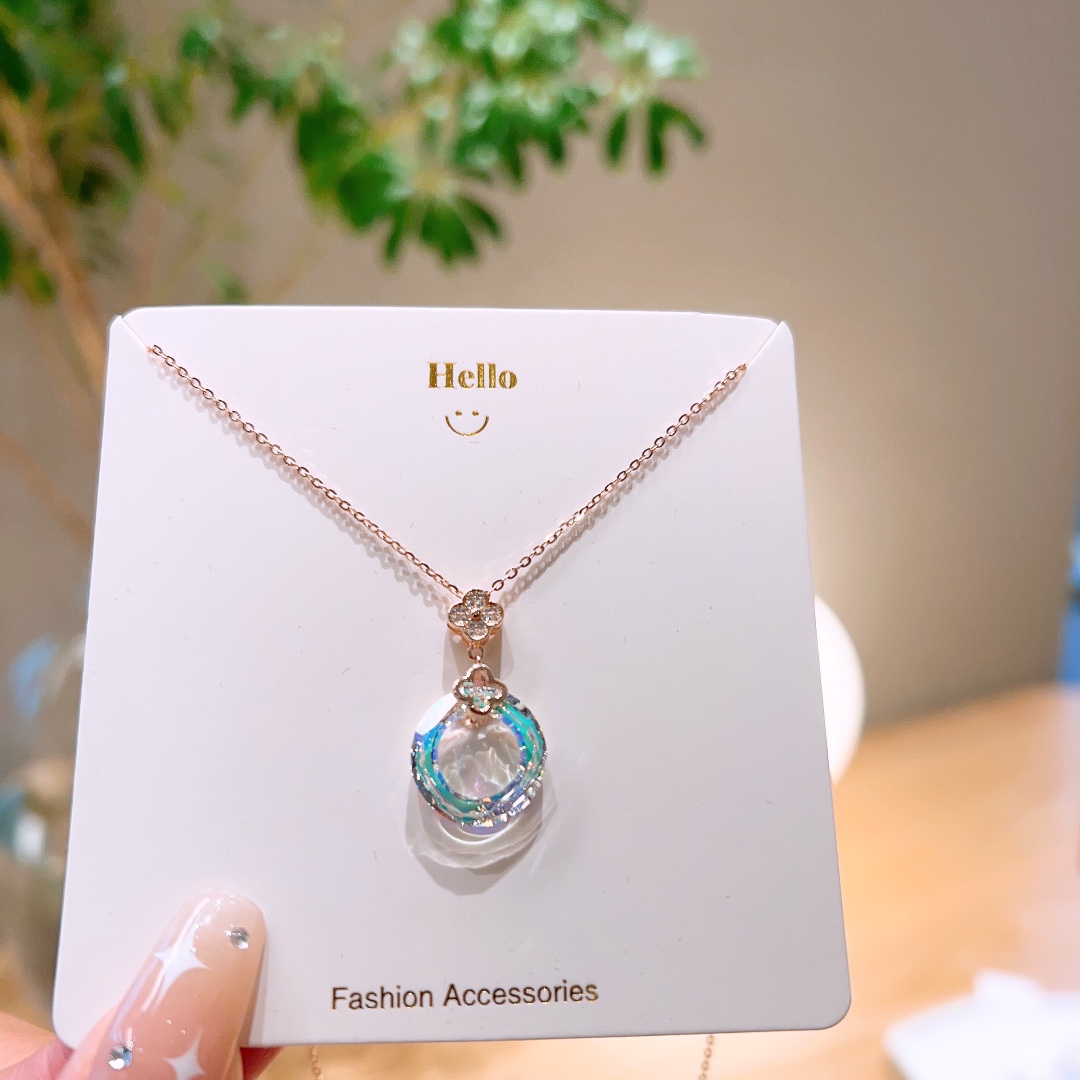 遊び心S925スターリングシルバーネックレスゴールド 年次パーティー